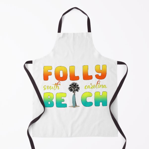 Item preview, Folly Beach South Carolina Retro Typography Summer Surf Beach Bag designed and sold by PixelWaveBD.