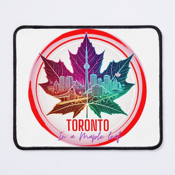 Item preview, Toronto Skyline Neon on a Leaf /CN Tower Toronto Ontario Canada Cityscape  designed and sold by BeatyinChaos.