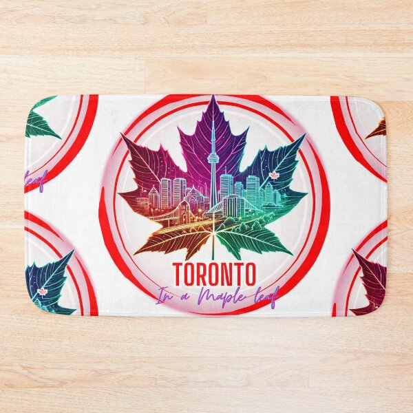 Item preview, Toronto Skyline Neon on a Leaf /CN Tower Toronto Ontario Canada Cityscape  designed and sold by BeatyinChaos.