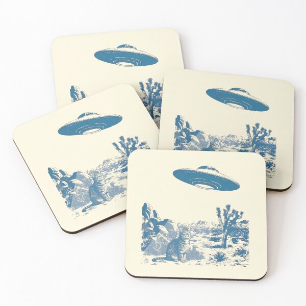 Item preview, vintage ufo cat abduction designed and sold by TheSamuraiCat.