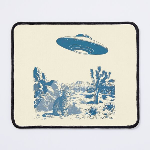 Item preview, vintage ufo cat abduction designed and sold by TheSamuraiCat.