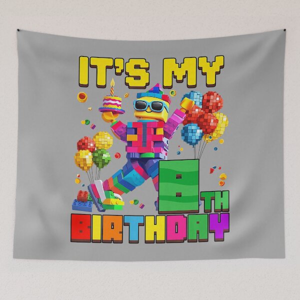 Item preview, Its My 8th Eighth Birthday Building Brick 8 Years Old Boys designed and sold by KathieFaugh.