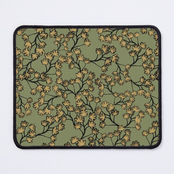 Item preview, Delicate Golden Maples on a herb green background designed and sold by phatlizzardart.