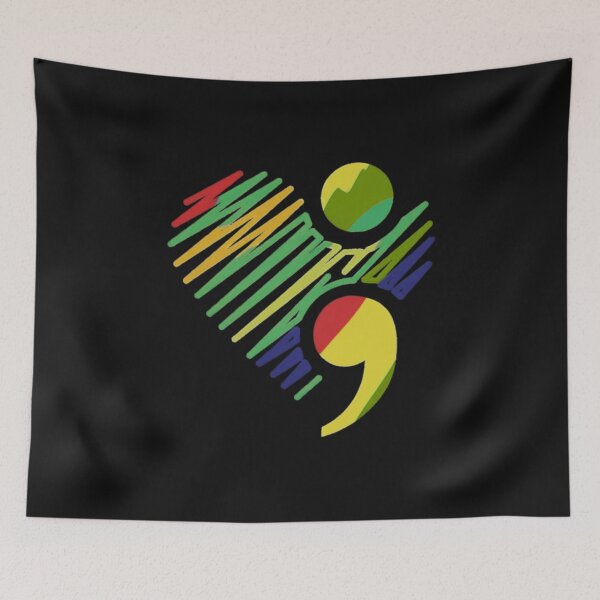 Item preview, Abstract Comma Dot Art Color Expression Minimalist Punctuation Design designed and sold by Aquarius-club.