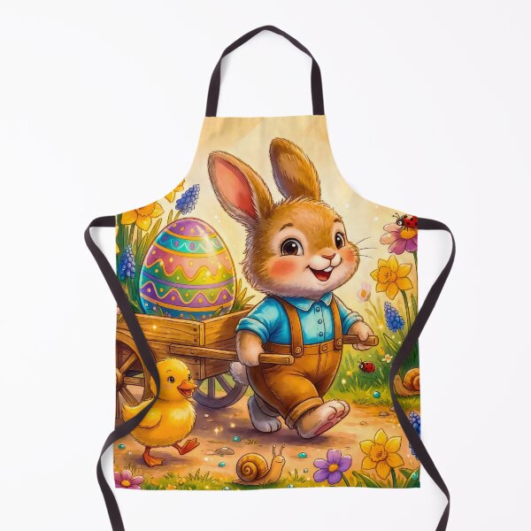 Item preview, Happy Easter Bunny Pushing Egg Cart with Baby Ducks | Kids T-Shirt designed and sold by MaisonMaroMara.