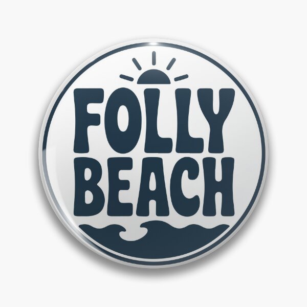 Item preview, Folly Beach South Carolina Retro Surfboard Sunset Sticker designed and sold by PixelWaveBD.