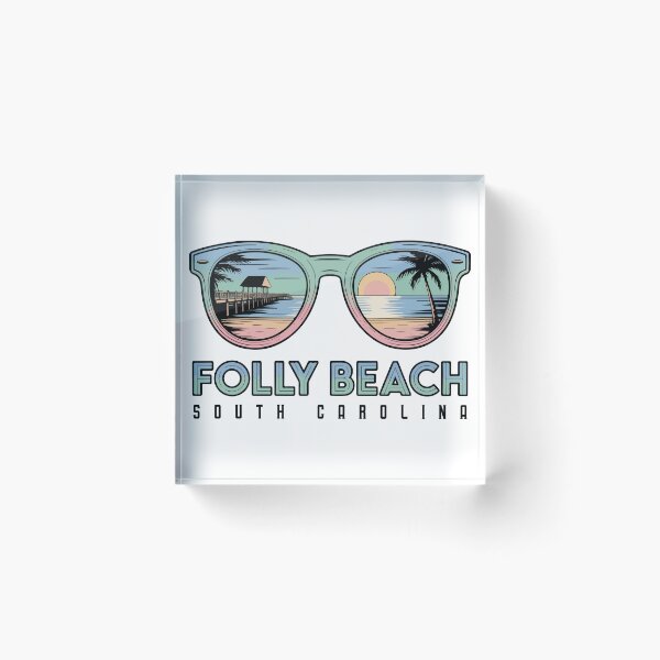 Item preview, Folly Beach South Carolina Sunglasses Reflection Summer Beach designed and sold by PixelWaveBD.