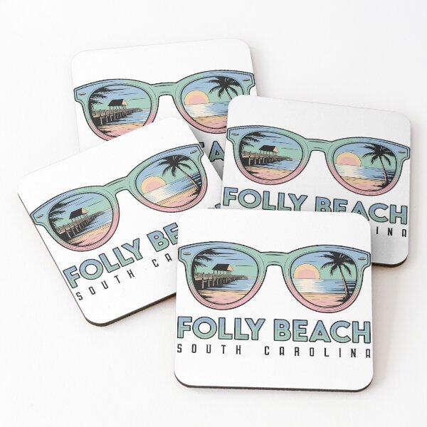 Item preview, Folly Beach South Carolina Sunglasses Reflection Summer Beach designed and sold by PixelWaveBD.
