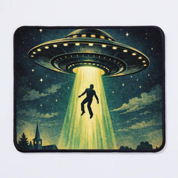 Item preview, Filmed in Retrovision: UFO Abduction Birthday Card – Out of This World designed and sold by Haunted House of Cards.