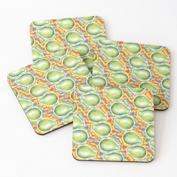 Item preview, Bold Pop Art Papaya Pattern on Colourful Abstract Background designed and sold by Fabulosa Designs.