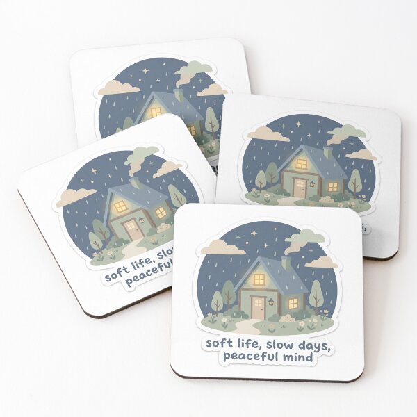 Item preview, Quiet Life Aesthetic – Soft Living Cozy Introvert Sticker, Slow Life Quote, Peaceful Mind Design designed and sold by Arts-empire.