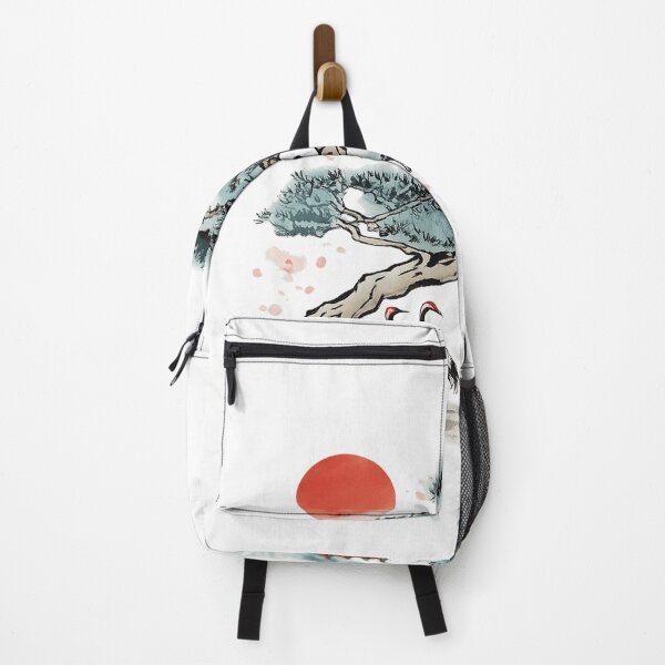 Item preview, Sumi‑e Pine — Japanese Ink Pine with Red Sun designed and sold by NaraGco.