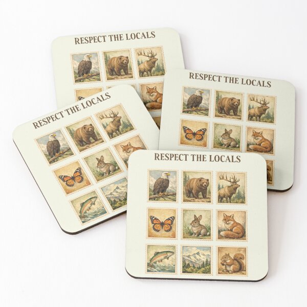 Item preview, Respect The Local Wildlife, Animal Lover, Protect National Parks, Postage Stamp designed and sold by SanipepaVase.