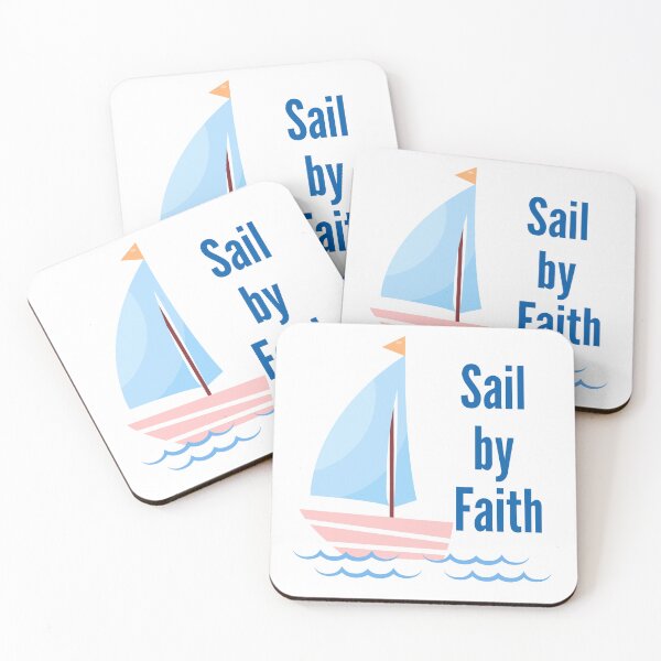 Item preview, Minimalist Sail by Faith Cross Boat – Modern Christian Sailing Design designed and sold by Living Hope Studio .