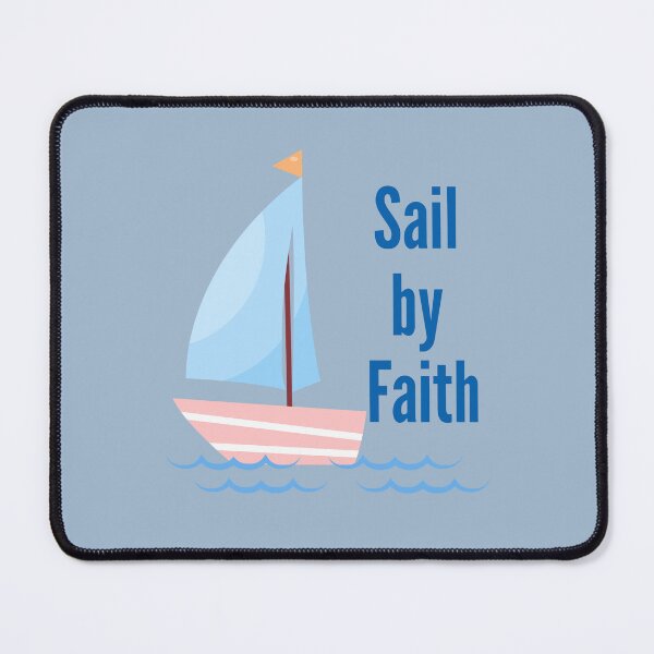 Item preview, Minimalist Sail by Faith Cross Boat – Modern Christian Sailing Design designed and sold by Living Hope Studio .
