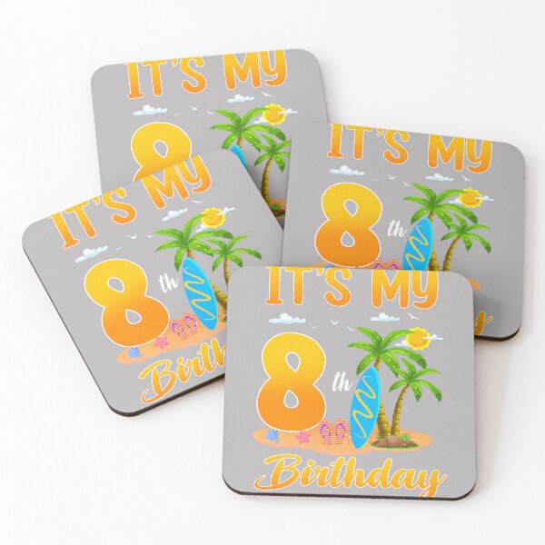 Item preview, It's My 8th Birthday Surfing Beach Theme 8 Year Old designed and sold by GreggRoss.