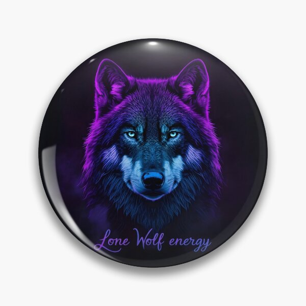 Item preview, Lone Wolf Energy – Neon Cyber Wolf Art designed and sold by Kavya Art.