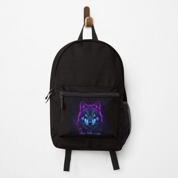 Item preview, Lone Wolf Energy – Neon Cyber Wolf Art designed and sold by Kavya Art.