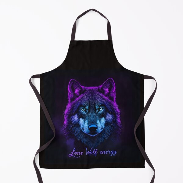 Item preview, Lone Wolf Energy – Neon Cyber Wolf Art designed and sold by Kavya Art.