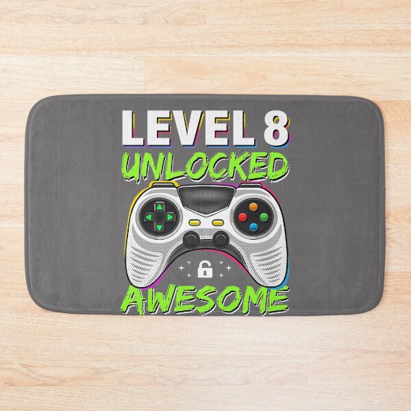 Item preview, Level 8 Unlocked Awesome Since 2018 8th Birthday Gaming Boys designed and sold by KristineLi.