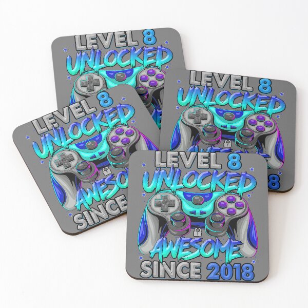 Item preview, Level 8 Unlocked Awesome Since 2018 8th Birthday Gaming  designed and sold by KristineLi.