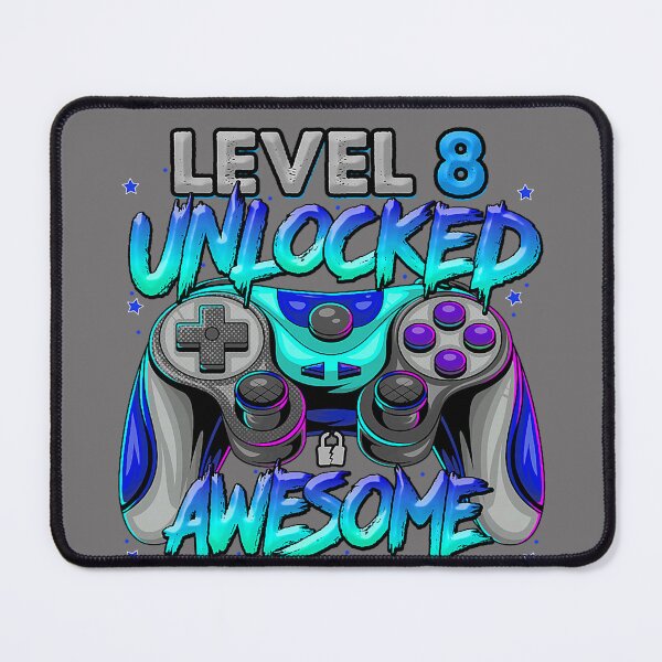 Item preview, Level 8 Unlocked Awesome Since 2018 8th Birthday Gaming designed and sold by KristineLi.