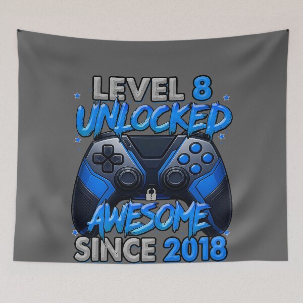 Item preview, Level 8 Unlocked Awesome Since 2018 8th Birthday Gaming  designed and sold by KristineLi.