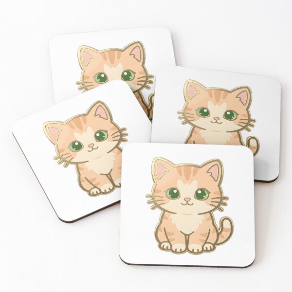 Item preview, Cute Kawaii Kitten with Big Eyes Adorable Cat Illustration designed and sold by 299Art.