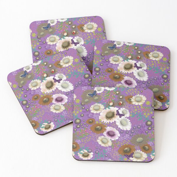 Item preview, Midnight Wildflowers on lilac designed and sold by phatlizzardart.