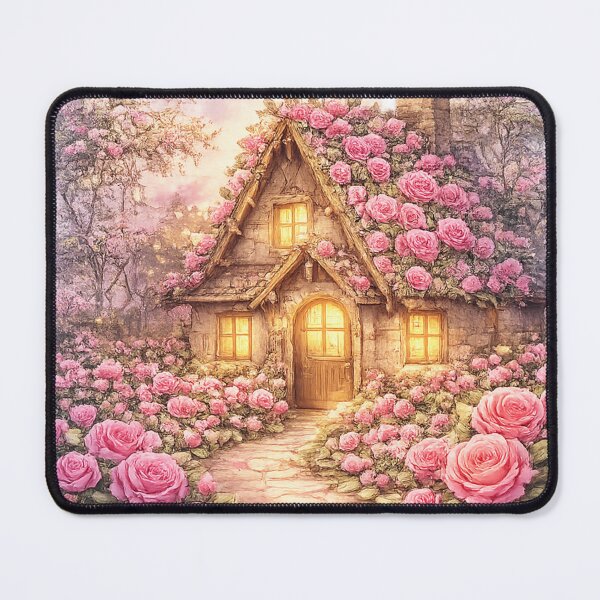 Item preview, Enchanted Rose Cottage – Romantic Fairy Garden House | Soft Floral Fantasy Aesthetic designed and sold by MrsMimpi.