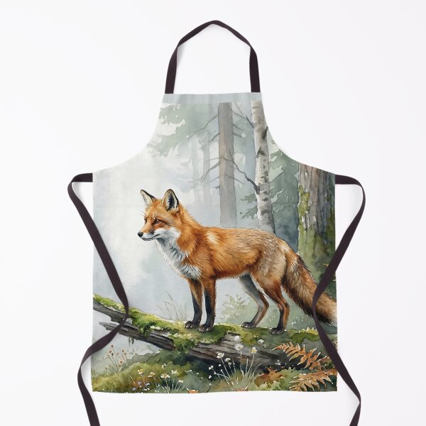 Item preview, Red fox in the mystical Nordic misty forest designed and sold by Ratatosk-AI.
