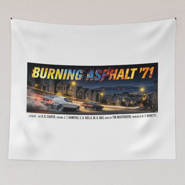 Item preview, ROAD MOVIE POSTER BURNING ASPHALT 71   1971 designed and sold by VERYOLDROAD BY AXTON BROWNING .