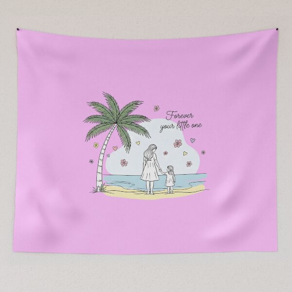 Item preview, Forever Your Little One – Mother and Daughter Holding Hands on the Beach designed and sold by Sea Gem.