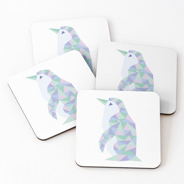 Item preview, Abstract polygonal penguin designed and sold by SilverFroggee.