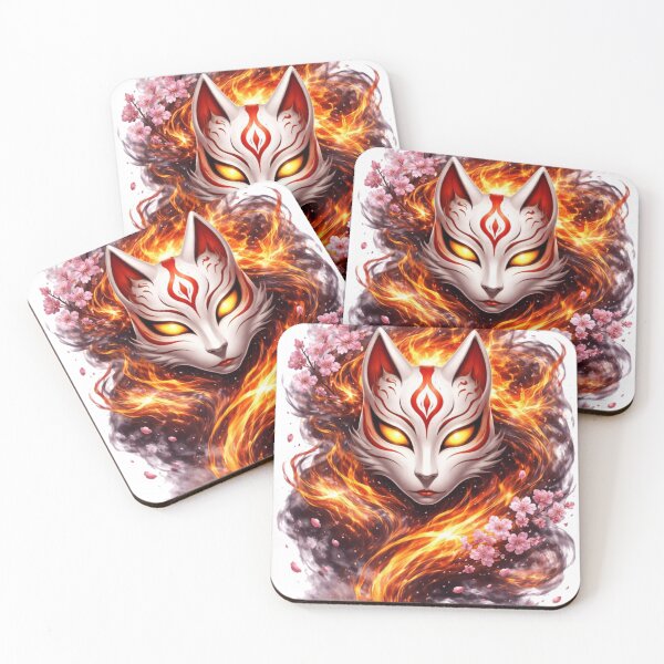 Item preview, Mystic Kitsune Flame – Japanese Fox Spirit designed and sold by RØNI AI.