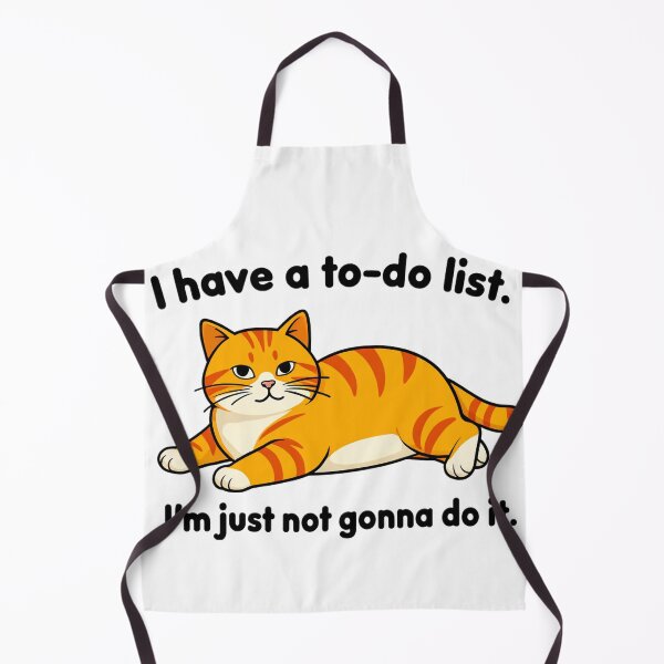 Item preview, Funny Procrastination Ginger Cat To-Do List Quote designed and sold by Echo-Draw.