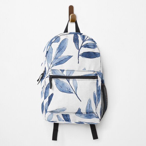 Item preview, Elegant Watercolor Leaves Pattern Indigo Blue designed and sold by tonymagnerart.