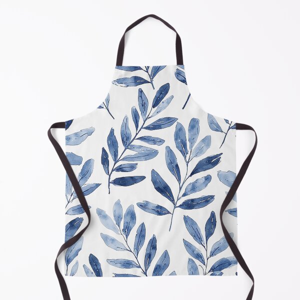 Item preview, Elegant Watercolor Leaves Pattern Indigo Blue designed and sold by tonymagnerart.