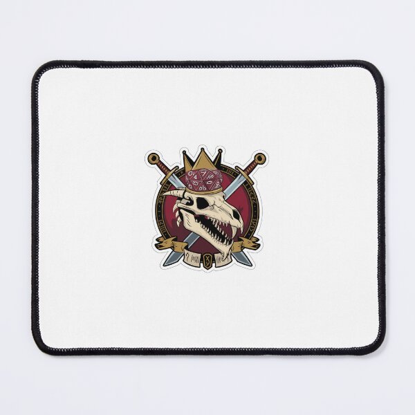 Item preview, Dungeon Master Dragon Skull D20 Vintage Badge designed and sold by BlumeBaloo.