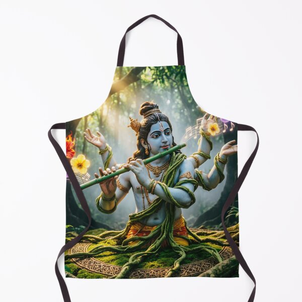 Item preview, Krishna Flute Art — Mystical Spiritual Illustration designed and sold by Schoenenwald - Illustrations Uniques et Originales.