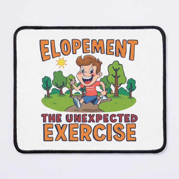 Item preview, Elopement: the unexpected exercise — funny running illustration designed and sold by Rue Design Company.