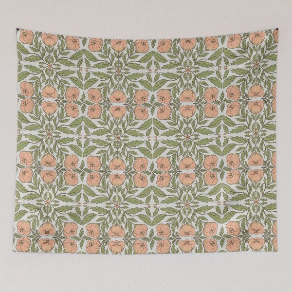 Item preview, Imaginary Blossom: Symmetrical Floral Pattern in Pastels designed and sold by Nekogobido.
