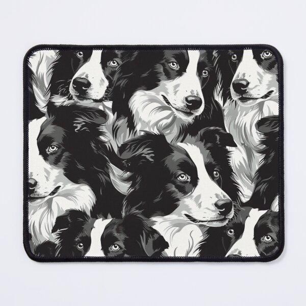 Item preview, Pattern Border Collie Faces Dog Mum Gift designed and sold by NicolasGlowArt.