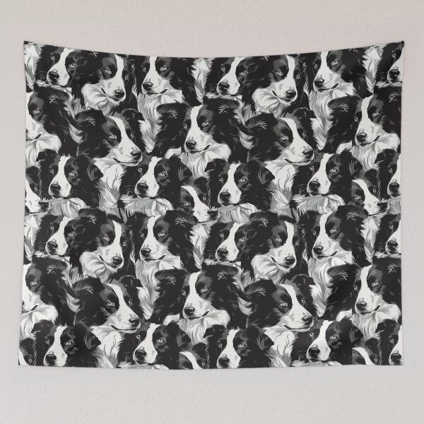 Item preview, Pattern Border Collie Faces Dog Mum Gift designed and sold by NicolasGlowArt.