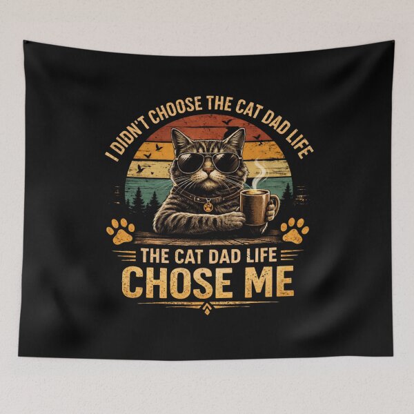 Item preview, CAT DAD LIFE CHOSE ME designed and sold by TEE TIME CREATIONS.