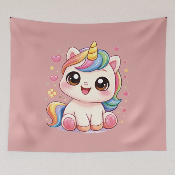 Item preview, Smiling Kawaii Unicorn – Cute Magical Happy Unicorn Design designed and sold by MerlinWear.