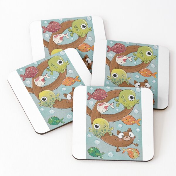 Item preview, Cute Stretchy Cat Swimming With Fish designed and sold by sankura.