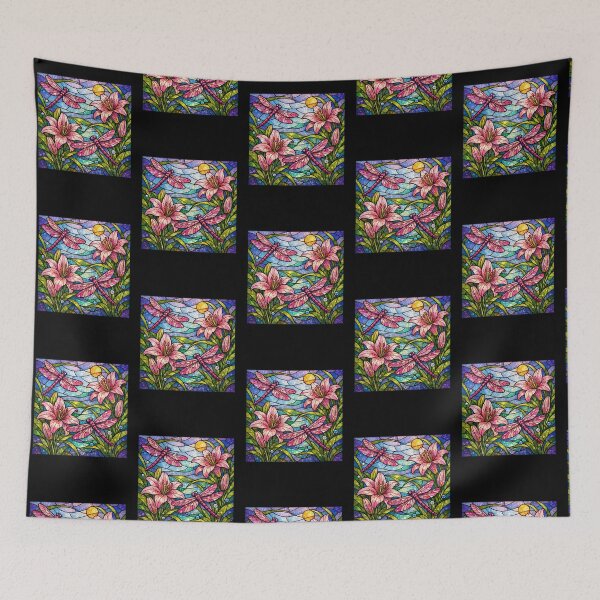 Item preview, Pink Dragonflies and Lilies designed and sold by Dreambigdigital.