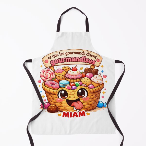 Item preview, Kawaii Gourmet Basket – Cute Illustration with Sweets and “Yum” designed and sold by Zeste d'Esprit.