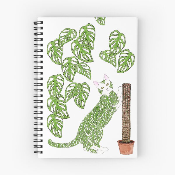 Item preview, Cat with Monstera Plant designed and sold by Julia O'Shaughnessy.